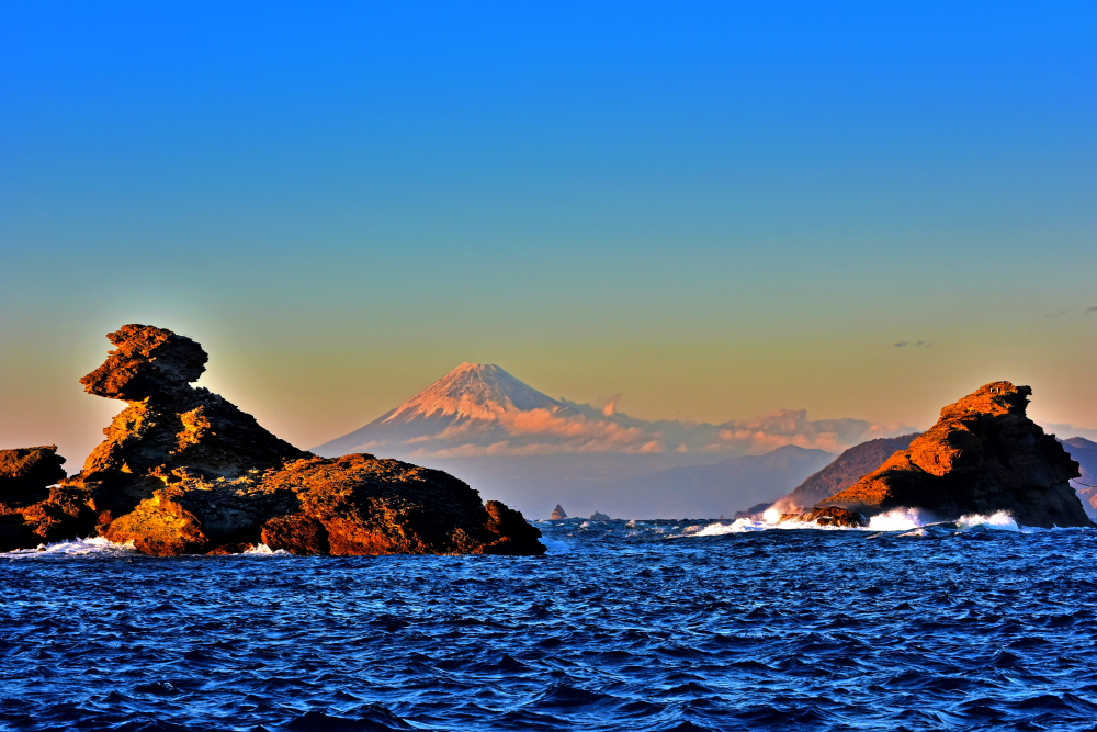 駿河湾ごしの富士山
